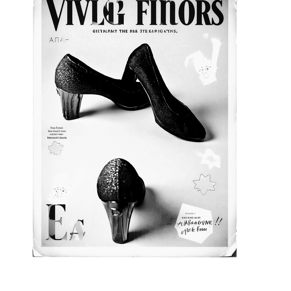 Elegant DONNA SERENA Black Glitter Heels